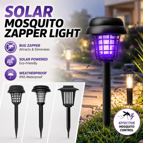 Solar-Mückenlampe für Garten – LED-Solarleuchte mit Insektenvernichter