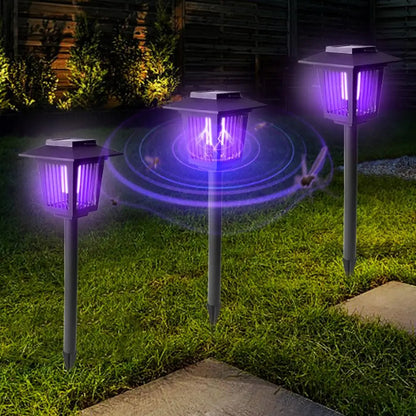 Solar-Mückenlampe für Garten – LED-Solarleuchte mit Insektenvernichter