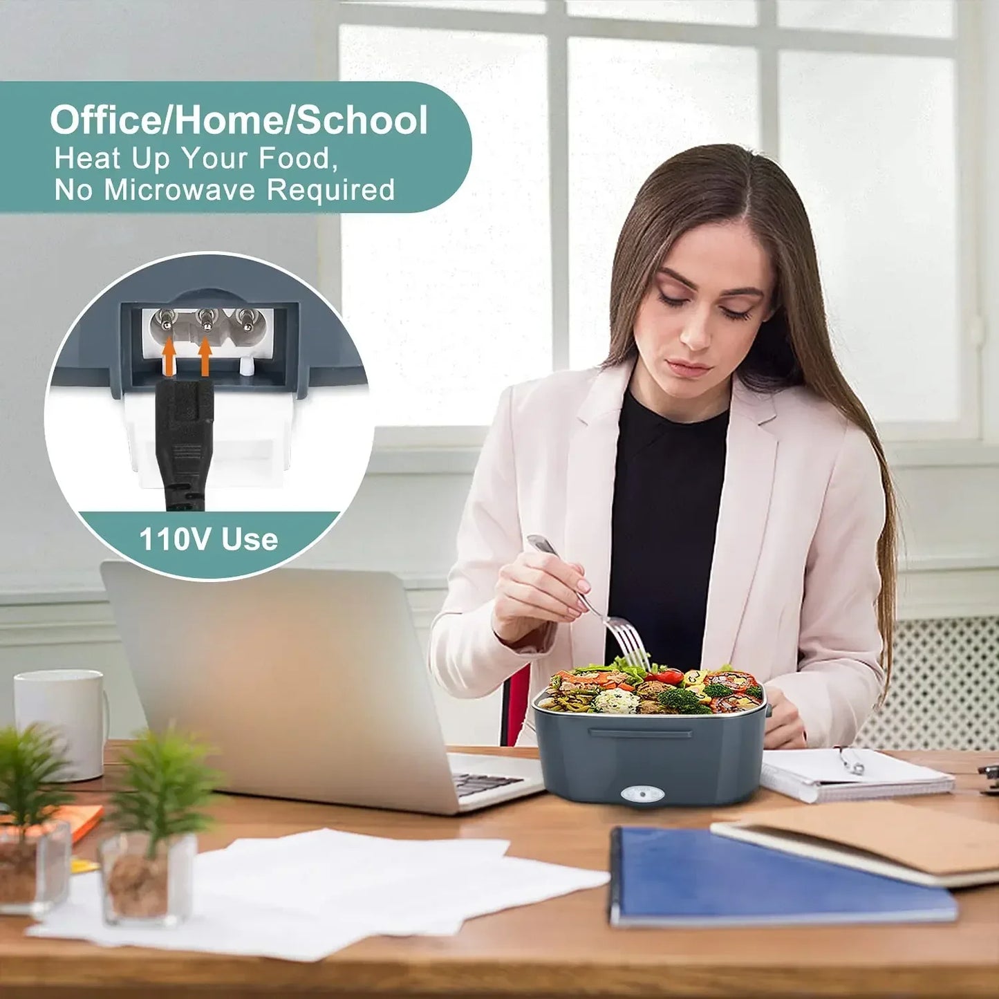 2-in-1 Elektrische Heiz-Lunchbox