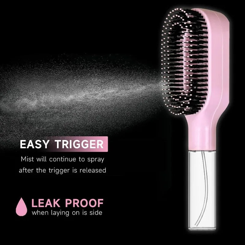 2-in-1 Sprüh-Haarbürste mit Wassertank – Entwirrbürste für alle Haartypen