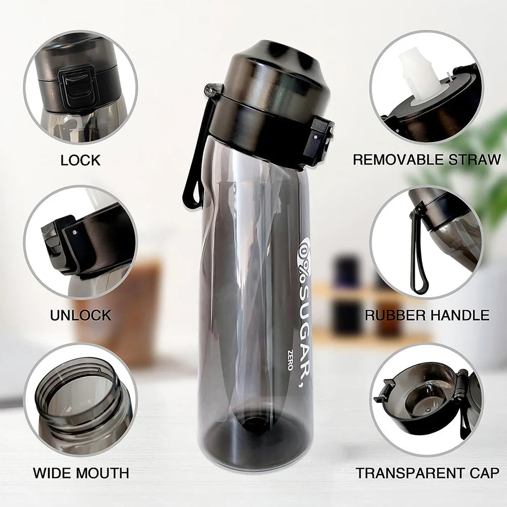 Aroma-Wasserflasche 650ml – Mit 7 Frucht-Pods