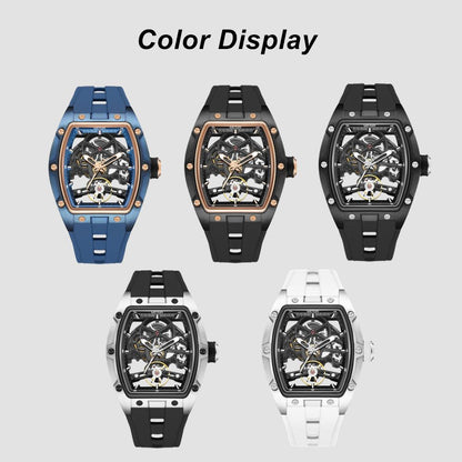 MEGIR Original Fashion Men Watches Automatic Mechanical Watch Steel Case Sport Skeleton Dial Wristwatch Waterproof Clock Reloj Hombre 2242-9