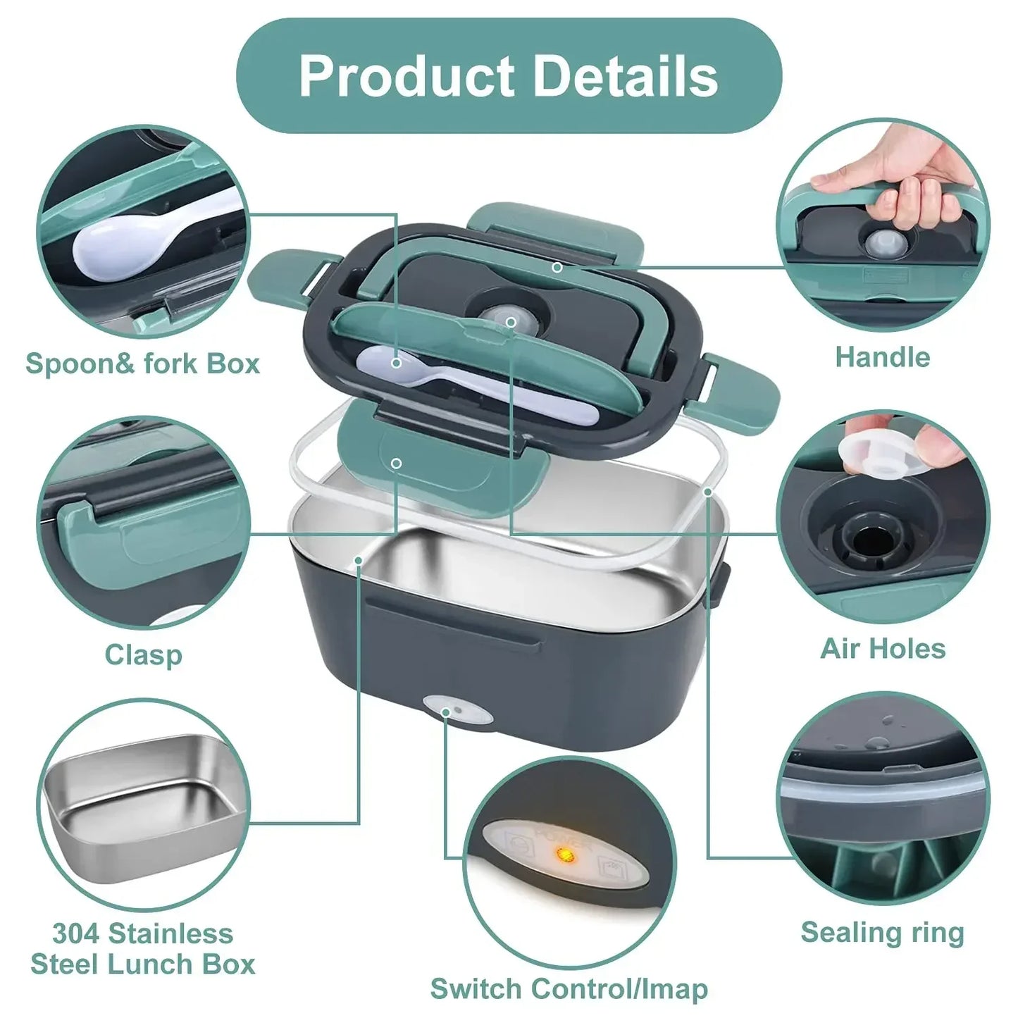 2-in-1 Elektrische Heiz-Lunchbox